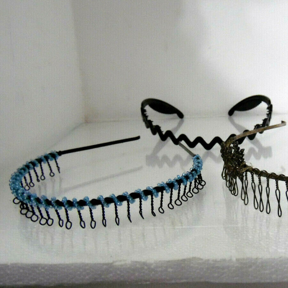 FINAL MARKDOWN lot of vintage Hair accessories BLACK DIAMOND metal +r bands - Picture 7 of 8